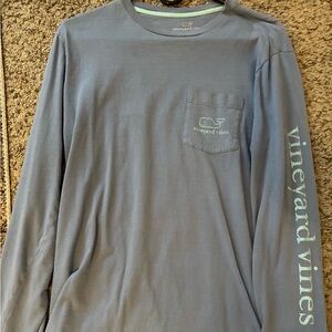 Vineyard Vines Men's Slate Blue Long Sleeve Tee